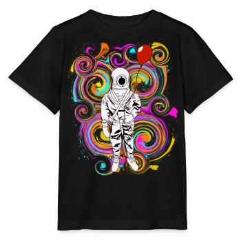 Astronaut - Taucher im Weltall - Stanley/Stella Kinder T-Shirt MINI CREATOR  - Schwarz - Vorne - Mikhail (115cm)