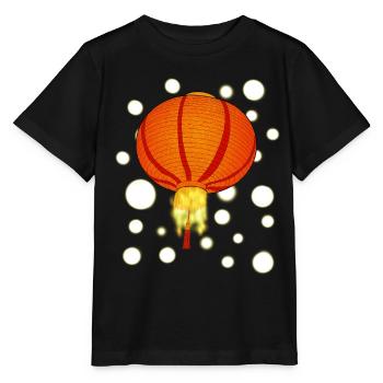 Himmels Laterne - Kong Ming Laterne - Stanley/Stella Kinder T-Shirt MINI CREATOR  - Schwarz - Vorne - Mikhail (115cm)