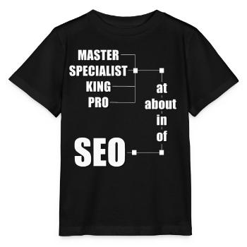 SEO - Marketing - T-shirt bio MINI CREATOR Stanley/Stella Enfant - noir - Devant - Mikhail (115cm)