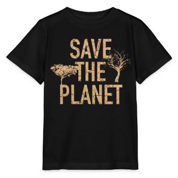 Sauver la planète - Protection du climat - T-shirt bio MINI CREATOR Stanley/Stella Enfant - noir - Devant - Mikhail (115cm)