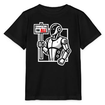 Frappe de robot - T-shirt bio MINI CREATOR Stanley/Stella Enfant - noir - Devant - Mikhail (115cm)