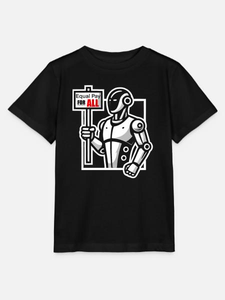 Roboter Streik - Stanley/Stella Kinder T-Shirt MINI CREATOR - Schwarz