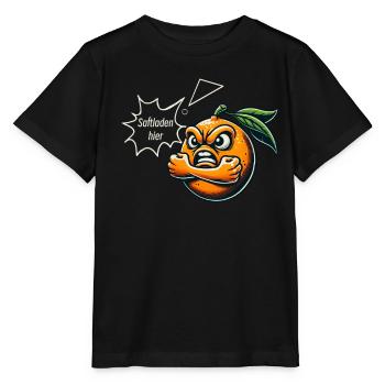 Lustige Mandarine - Stanley/Stella Kinder T-Shirt MINI CREATOR  - Schwarz - Vorne - Mikhail (115cm)