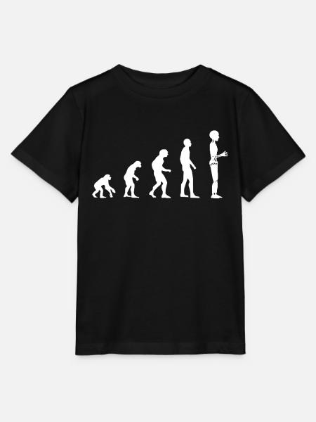 Roboter Evolution - Stanley/Stella Kinder T-Shirt MINI CREATOR  - Schwarz