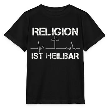 Religion ist heilbar - Stanley/Stella Kinder T-Shirt MINI CREATOR  - Schwarz - Vorne - Mikhail (115cm)