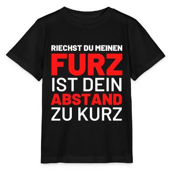 Riechst du mein Furz ist der Abstand zu kurz pups - Stanley/Stella Kinder T-Shirt MINI CREATOR  - Schwarz - Vorne - Mikhail (115cm)