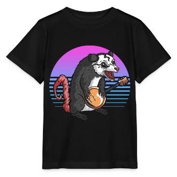 Banjo Opossum Folk Country Musik Liebhaber - Stanley/Stella Kinder T-Shirt MINI CREATOR  - Schwarz - Vorne - Mikhail (115cm)