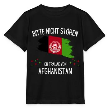 Bitte Nicht Stören Ich Träume Von Afghanistan - Stanley/Stella Kinder T-Shirt MINI CREATOR  - Schwarz - Vorne - Mikhail (115cm)