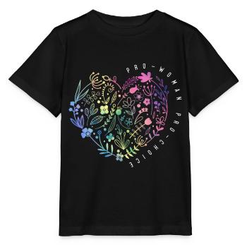 Pro-Choice-Frauenrechte Empowered Women Blumen - Stanley/Stella Kinder T-Shirt MINI CREATOR  - Schwarz - Vorne - Mikhail (115cm)