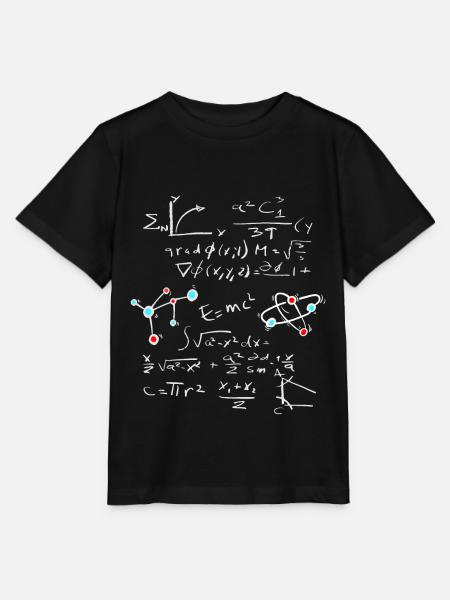 De Formule van de Wiskunde van de fysica met Atomen en Molecules - Stanley/Stella Kinder-T-shirt MINI CREATOR  - zwart
