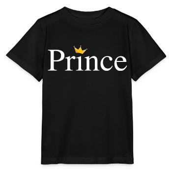 Prince mit Krone - Stanley/Stella Kinder T-Shirt MINI CREATOR  - Schwarz - Vorne - Mikhail (115cm)