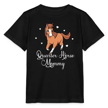 Amoureux des chevaux - Quarter Horse Mommy - T-shirt bio MINI CREATOR Stanley/Stella Enfant - noir - Devant - Mikhail (115cm)
