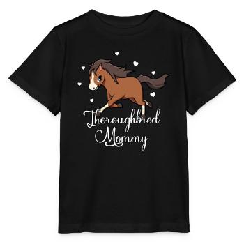 Amoureux des chevaux - Mommy pur-sang - T-shirt bio MINI CREATOR Stanley/Stella Enfant - noir - Devant - Mikhail (115cm)