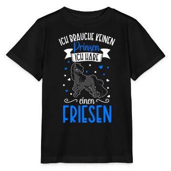 Ich brauche keinen Prinzen - Friesen - Stanley/Stella Kinder T-Shirt MINI CREATOR  - Schwarz - Vorne - Mikhail (115cm)