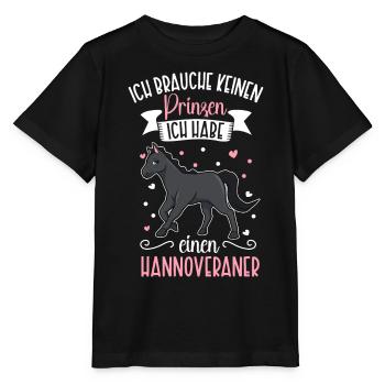 Ich brauche keinen Prinzen - Hannoveraner - Stanley/Stella Kinder T-Shirt MINI CREATOR  - Schwarz - Vorne - Mikhail (115cm)