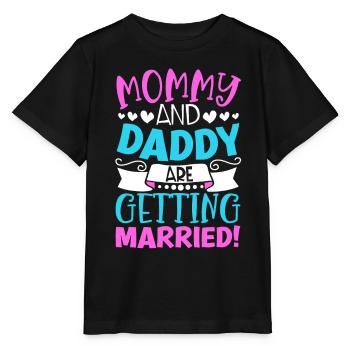 Mom and Dad will get married - Stanley/Stella MINI CREATOR Kids’ T-Shirt - black - Front - Mikhail (115cm)