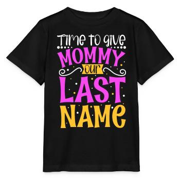 Mama heiraten - Verlobung - Stanley/Stella Kinder T-Shirt MINI CREATOR  - Schwarz - Vorne - Mikhail (115cm)