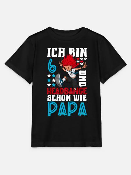 Ich bin 6 - Mädchen Rocker - Stanley/Stella Kinder T-Shirt MINI CREATOR - Schwarz