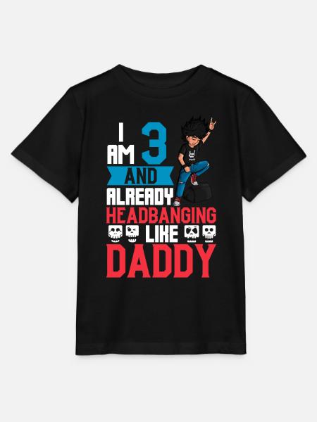 Ich bin 3 - Jungen Rocker - Stanley/Stella Kinder T-Shirt MINI CREATOR - Schwarz