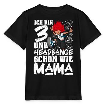 Ich bin 3 - Mädchen Rocker - Stanley/Stella Kinder T-Shirt MINI CREATOR  - Schwarz - Vorne - Mikhail (115cm)