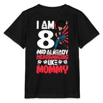 I'm 8 - Young Rocker - Stanley/Stella MINI CREATOR Kids’ T-Shirt - black - Front - Mikhail (115cm)