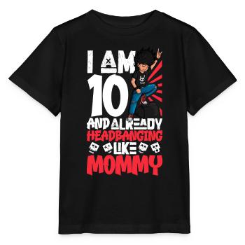 I'm 10 - Young Rocker - Stanley/Stella MINI CREATOR Kids’ T-Shirt - black - Front - Mikhail (115cm)