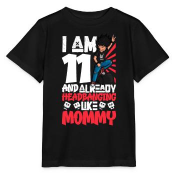 I'm 11 - Young Rocker - Stanley/Stella MINI CREATOR Kids’ T-Shirt - black - Front - Mikhail (115cm)