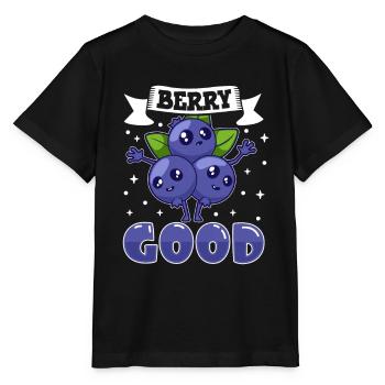 Berry good - Blueberry - Stanley/Stella MINI CREATOR Kids’ T-Shirt - black - Front - Mikhail (115cm)