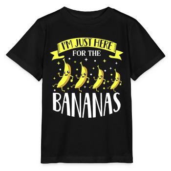 Je suis là pour les bananes - T-shirt bio MINI CREATOR Stanley/Stella Enfant - noir - Devant - Mikhail (115cm)