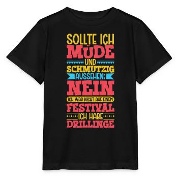 Müde und schmutzig - Drillinge - Stanley/Stella Kinder T-Shirt MINI CREATOR  - Schwarz - Vorne - Mikhail (115cm)