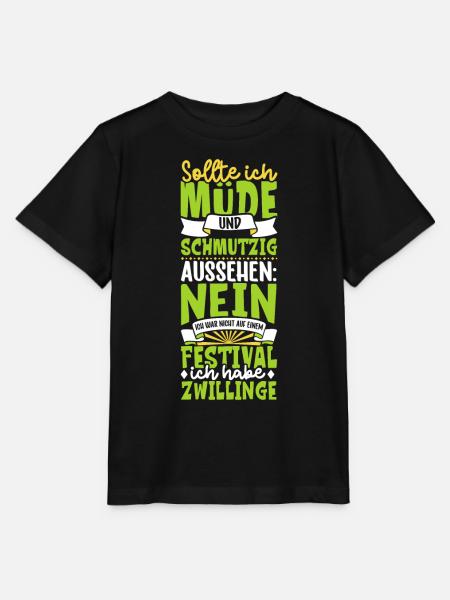 Müde und schmutzig - Zwillinge - Stanley/Stella Kinder T-Shirt MINI CREATOR - Schwarz
