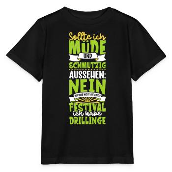 Müde und schmutzig - Drillinge - Stanley/Stella Kinder T-Shirt MINI CREATOR  - Schwarz - Vorne - Mikhail (115cm)