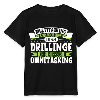 Multitasking kann jeder - Vater von Drillingen - Stanley/Stella Kinder T-Shirt MINI CREATOR  - Schwarz - Vorne - Mikhail (115cm)