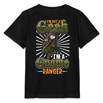 Pas de geek - D20 RPG Personnage - Ranger - T-shirt bio MINI CREATOR Stanley/Stella Enfant - noir - Devant - Mikhail (115cm)