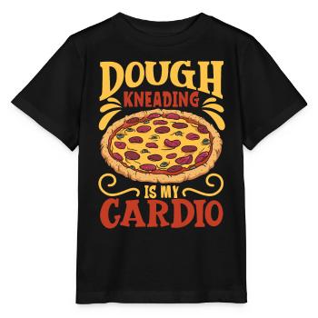 Teig kneten ist mein Sport - Pizzabäcker - Stanley/Stella Kinder T-Shirt MINI CREATOR  - Schwarz - Vorne - Mikhail (115cm)