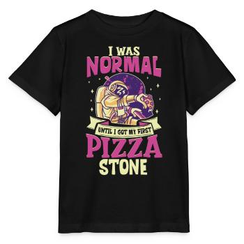 Pizza Stone - Pizza Baker - T-shirt bio MINI CREATOR Stanley/Stella Enfant - noir - Devant - Mikhail (115cm)