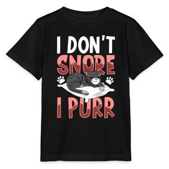 Je ne ronfle pas, je ronronne - T-shirt bio MINI CREATOR Stanley/Stella Enfant - noir - Devant - Mikhail (115cm)