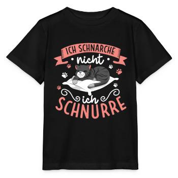 Ich schnarche nicht ich schnurre - Stanley/Stella Kinder T-Shirt MINI CREATOR  - Schwarz - Vorne - Mikhail (115cm)