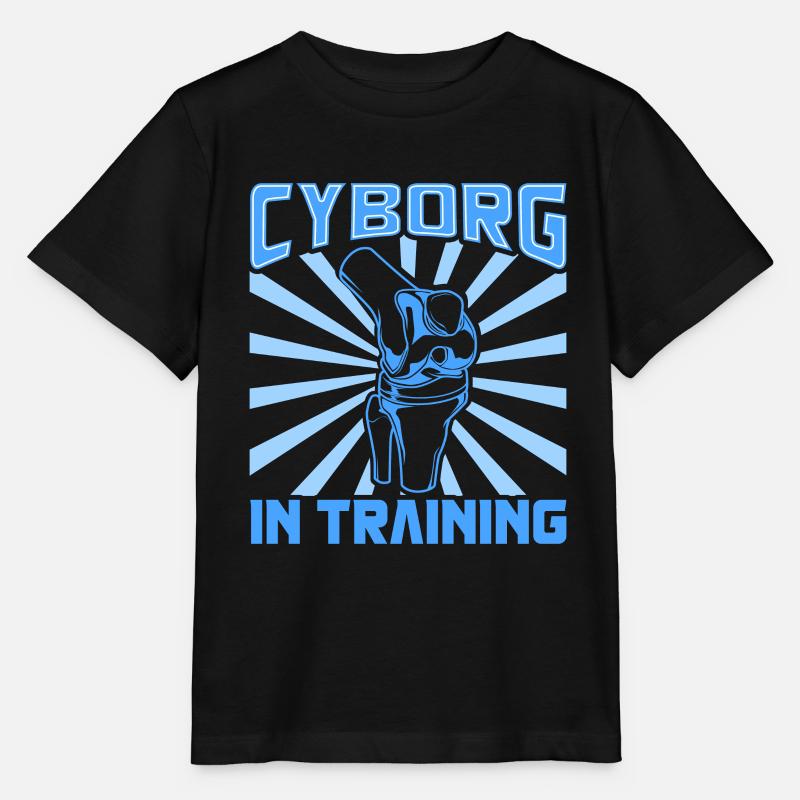 Cyborg im Training - Knieprothese - Stanley/Stella Kinder T-Shirt MINI CREATOR  - Schwarz