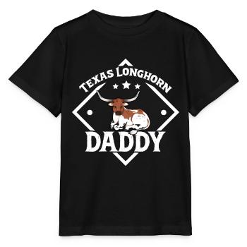 Texas Longhorn Daddy - Texas Longhorn Beef - Stanley/Stella MINI CREATOR Kids’ T-Shirt - black - Front - Mikhail (115cm)