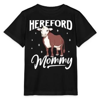 Hereford Mommy - Boeuf Hereford - T-shirt bio MINI CREATOR Stanley/Stella Enfant - noir - Devant - Mikhail (115cm)