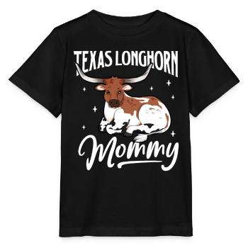 Texas Longhorn Mommy - Texas Longhorn Beef - Stanley/Stella MINI CREATOR Kids’ T-Shirt - black - Front - Mikhail (115cm)