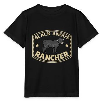 Aberdeen Angus Beef - Black Angus Rancher - Stanley/Stella MINI CREATOR Kids’ T-Shirt - black - Front - Mikhail (115cm)