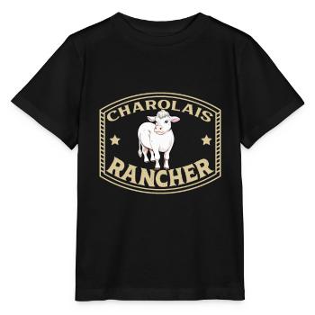 Charolaise Beef - Charolais Rancher - Stanley/Stella MINI CREATOR Kids’ T-Shirt - black - Front - Mikhail (115cm)