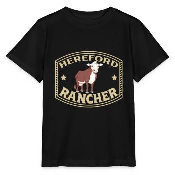 Hereford Beef - Hereford Rancher - Stanley/Stella MINI CREATOR Kids’ T-Shirt - black - Front - Mikhail (115cm)