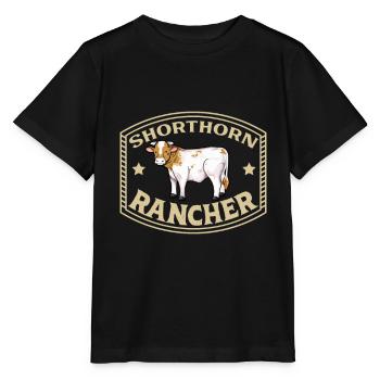 Meat Shorthorn Beef - Shorthorn Rancher - Stanley/Stella MINI CREATOR Kids’ T-Shirt - black - Front - Mikhail (115cm)