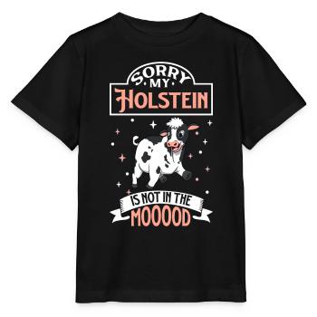 Not in the mood - Holstein - Stanley/Stella MINI CREATOR Kids’ T-Shirt - black - Front - Mikhail (115cm)