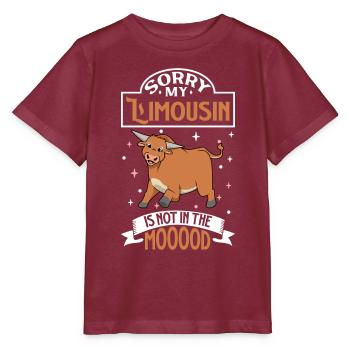 Not in the mood - Limousin - Stanley/Stella Kinder T-Shirt MINI CREATOR  - Burgunderrot - Vorne - Kain (125cm)