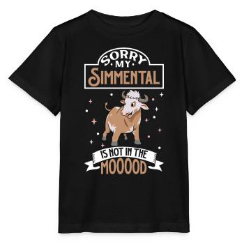 Not in the mood - Simmental - Stanley/Stella MINI CREATOR Kids’ T-Shirt - black - Front - Mikhail (115cm)