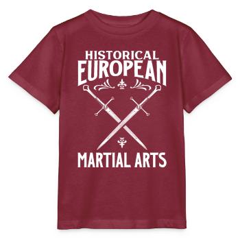 Épéiste - HEMA - T-shirt bio MINI CREATOR Stanley/Stella Enfant - bordeaux - Devant - Kain (125cm)